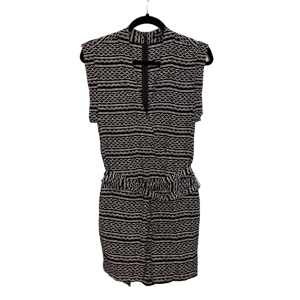 Madewell Romper Womens Medium Kimono in Tidalwave Aztec SOIE Silk Wrap Tie Black - Picture 1 of 11